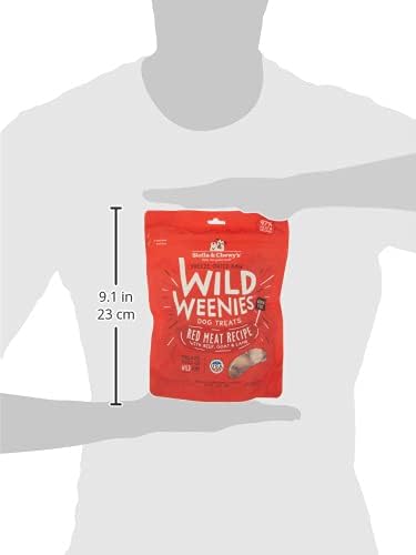 Stella & Chewy's Freeze-Dried Raw Wild Weenies Dog Treats - High-Protein Training Treats for Dogs & Puppies - All-Natural Red Meat Recipe with 97% Meat & Organs - USA Made - 3.25 oz Bag (Pack of 3)