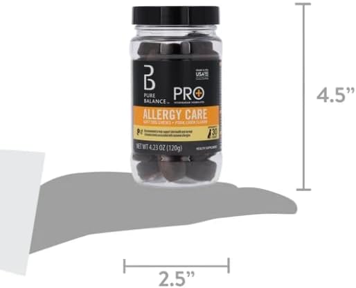 Pure Balance Pro+ Calming Supplement for Dogs, Veterinarian Formulated Soft Chews with Chamomile, Valerian Root, L-Tryptophan, Ginger Root, and FlavoCol – Stress & Anxiety Relief (4.23 oz)