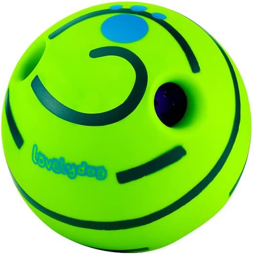 Wobble Giggle Ball for Dogs Durable Interactive Dog Toys for Small Medium Large Dogs (Green, L/4.33 inch)