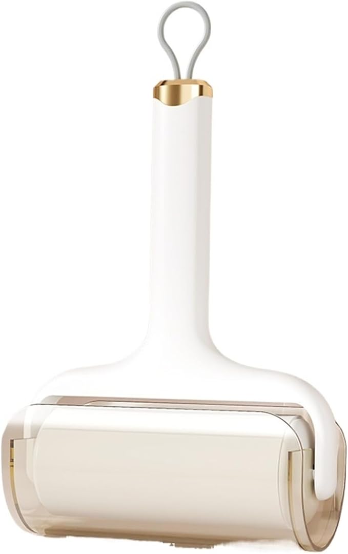 Household Hair Remover, Straight Handle, Adhesive Roller, Hanging Pet, Sofa(White)
