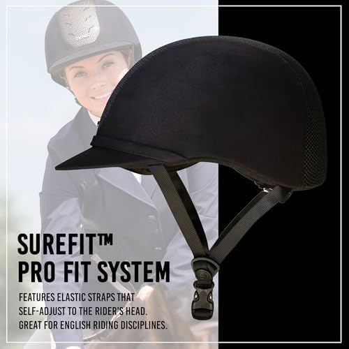 Troxel ES Sleek Horse Riding Helmet, Low-Profile, Self-Adjustable Design, Safety Horseback Riding Gear
