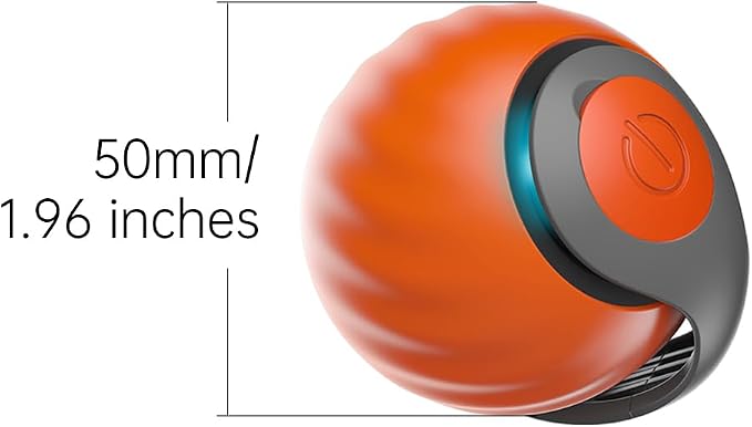 Interactive Cat Ball Cat Toy with Tail, Fast Rolling Ball (Orange)