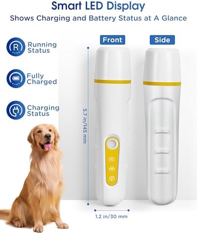 FURBONA Upgraded Dog Paw Trimmer and Dog Nail Grinder Bundle