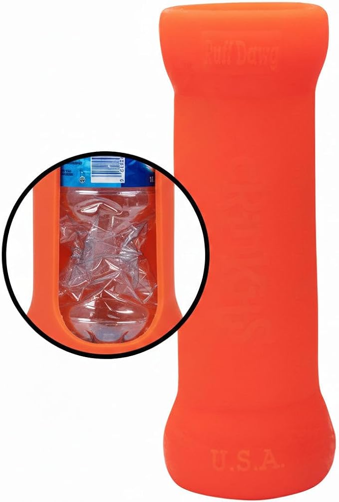 Ruff Dawg Crinkit Medium 5.5” (1 PC) – Rubber Crunch Dog Toy with Replaceable Bottle – Interactive Chew for Small to Medium Dogs – Made in USA – Assorted Neon Colors