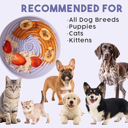 Paradise and Wobbowl Bundle – Silicone Lick Mat and Slow Feeder Bowl for Dogs - Dishwasher Safe Pet Dishes - Extend Mealtimes for Fast Eaters