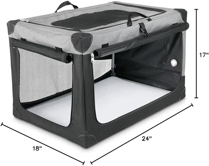 EveryYay by Petco Going Places Stow & Go Portable Canvas Dog Crate 24" L X 18" W X 17" H