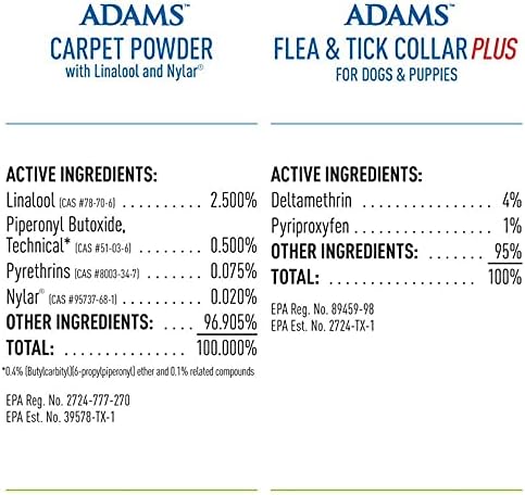 ADAMS Carpet Powder + Flea & Tick Dog Collar