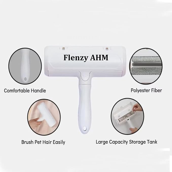 Pet Hair Remover Tool, Reusable Lint Roller Brush for Cat and Dog Hair and Fur Remover from Sofa, Couch, Furniture, Carpet, Bedding, Clothes and Car Seat. Waterproof, Portable and Easy to Clean-Black