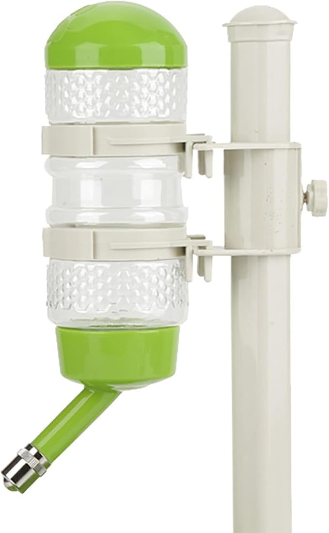 Dog Crate Water Bottle Dispenser, Adjustable No Drip Standing Dog Water Bottle Stand Pet Water Dispenser for Dogs and Cat(Green)