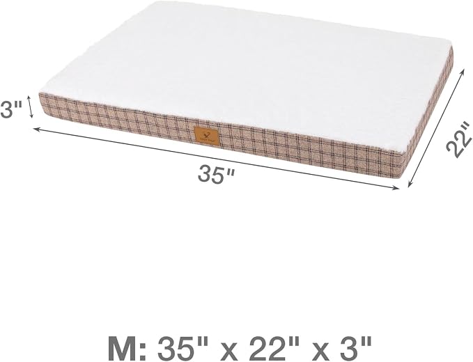 Orthopedic Dog Bed for Large Sized Dogs with Removable Washable Cover, Premium Comfort for Dogs, Multiple Sizes & Colors,Durable and Easy to Clean (Tan, Medium)
