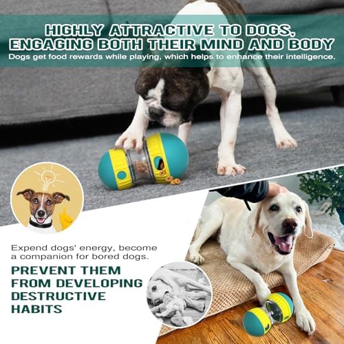 BSISUERM Dog Treat Dispenser Puzzle Toy Bundle with Upgraded Strong Suction Cup Tug of War Dog Rope Toy