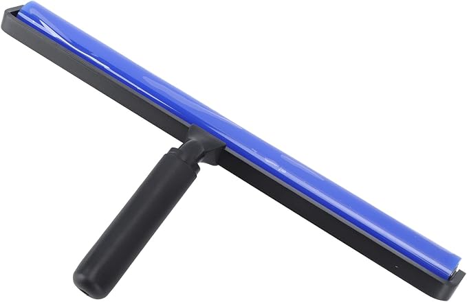 Focket Silicone Dust Roller, Reusable Pet Hair Remover with High Elasticity Fast Dust Removal Tool for Clothes Carseats Furniture, Washable Lint Roller Cleaner with Black Plastic Handle (16 Inch)