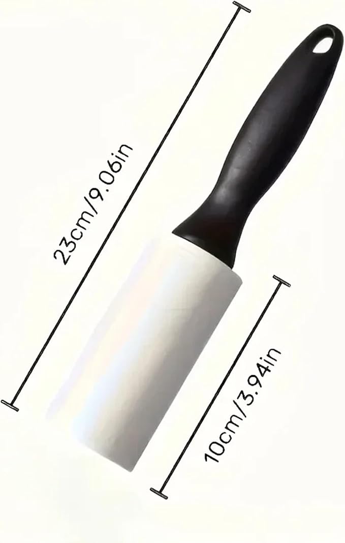 Sticky Lint Roller for Pet Hair,– Removes Fur from Clothes, Furniture & Carpets, Adhesive Cleaning Tool(1 Handle 2 Paper)