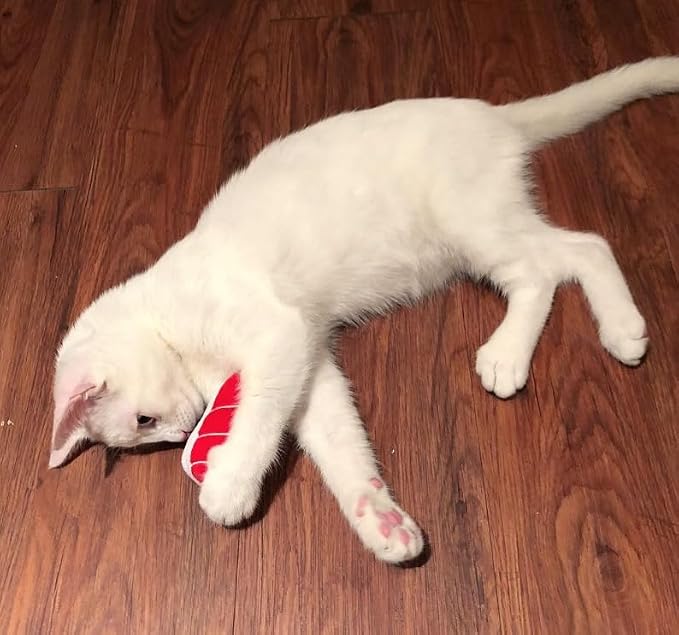 munchiecat Sushi Catnip Toy for Cats - USA Made, Engaging Sushi Design for Pouncing and Play, Kittens (4-Pc Rainbow)