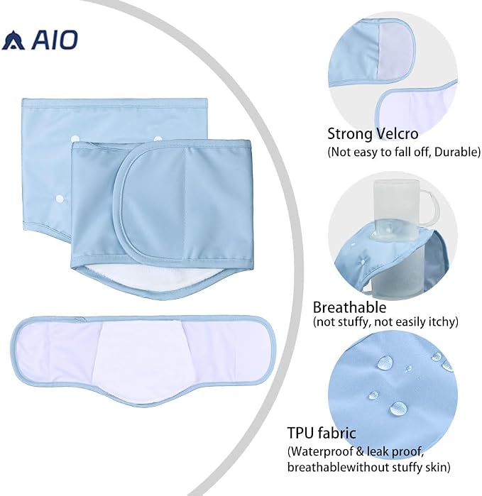 AIO Male Belly Bands for Dogs - Dog Diapers Male -Belly Bands for Male Dogs- High Absorbing Dog Wraps Washable - Reusable Large Doggy Doggie Puppy Dog Diapers