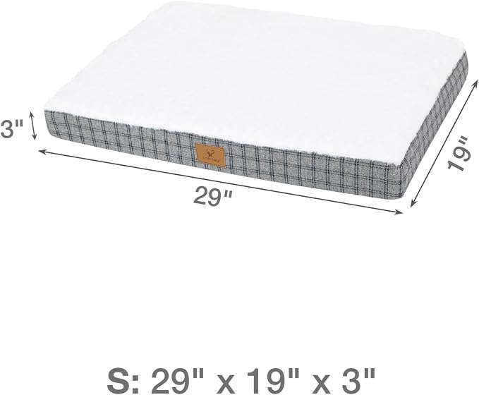 Orthopedic Dog Bed for Large Sized Dogs with Removable Washable Cover, Premium Comfort for Dogs, Multiple Sizes & Colors,Durable and Easy to Clean (Grey, Small)