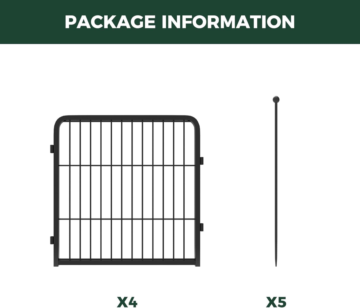 FXW Rollick Unleashed Dog Playpen for Indoor, Yard, RV Camping, 24 inch 4 Panels for Small and Puppy Dogs, Black│Patented