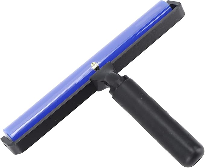 Focket Silicone Dust Roller, Reusable Pet Hair Remover with High Elasticity Fast Dust Removal Tool for Clothes Carseats Furniture, Washable Lint Roller Cleaner with Black Plastic Handle (14 Inch)