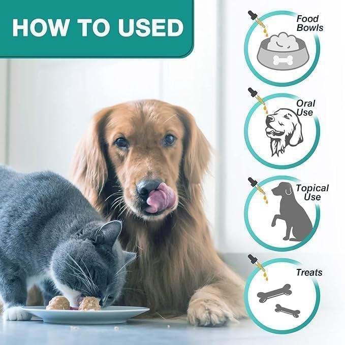 Hemp Oil for Dogs and Cats 6 Packs - Anxiety,Pain,Stress,Arthritis Sеizures Rеlief - Organic Pet Calming Drops Dog Relaxants - Skin Нiр Jоint Hеalth