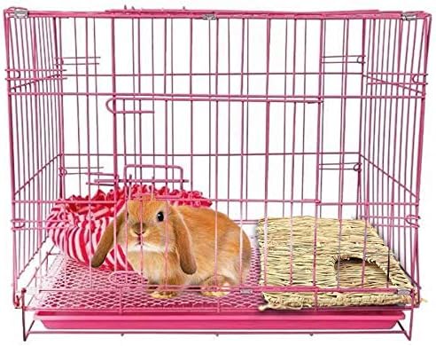 Tfwadmx Rabbit Grass House 2PCS, Extra Large - Natural Hand Woven Seagrass Play Hay Bed, Hideaway Hut Toy for Bunny Hamster Guinea Pig Chinchilla Ferret