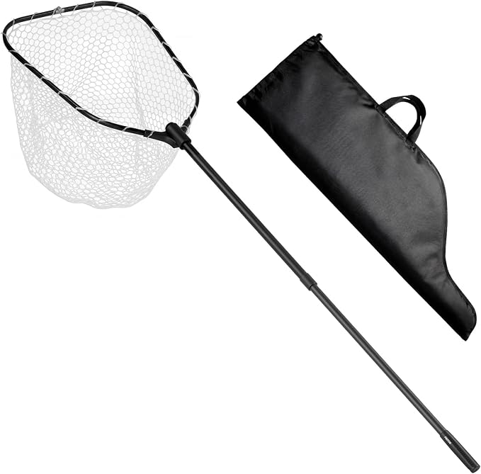 VEVOR Fishing Net, Landing Nets with Telescopic Handle Lightweight and Stronger Fish Gear, Durable and Fish-Friendly, for Kayak, Boat, Bank, Pond