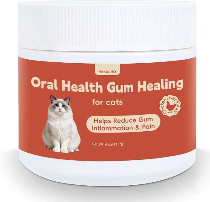 Oral Health for Cats, Cat Gingivitis Treatment, Reduce Gum Inflammation, Redness & Pain, Combats Gum Disease, Natural Plant-Based Active Formula, Cat Oral Care, Gums Health Treatment, 4 oz, 113g