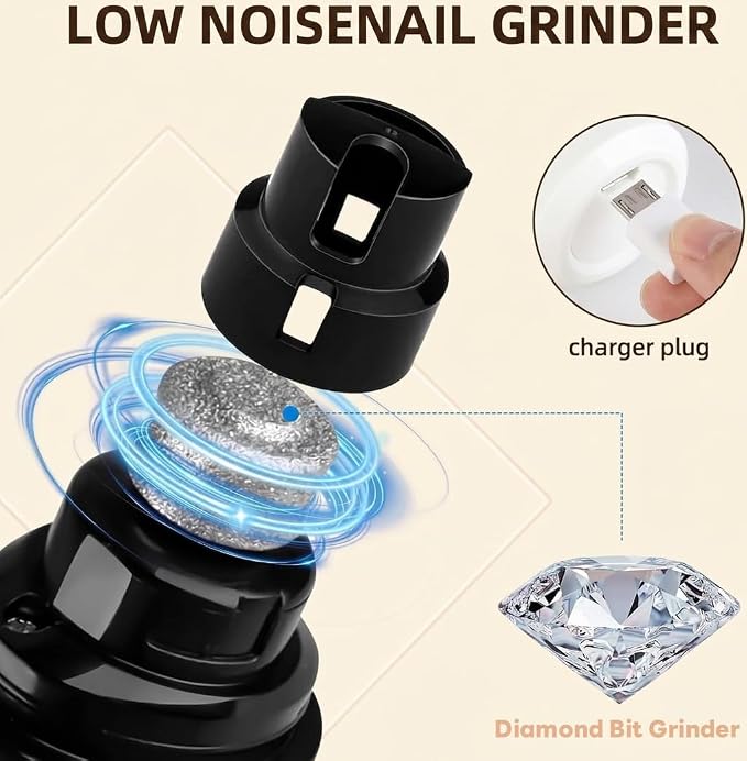2026 Upgraded Silent Groom Pro Nail Grinder for Dogs & Cats, 3-Speed Cordless silent grooming pro with LED Light, 2000mAh Long Battery Life, Painless Paws Grooming for Small Medium Large Pets (White)