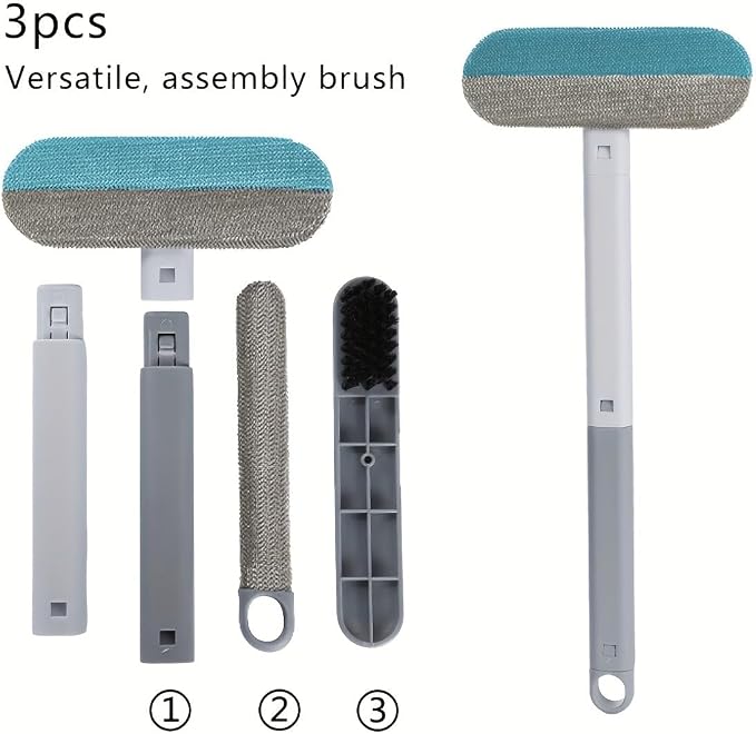 No Kneeling Pet Hair Remover β 4-in-1 Reusable Tool for Dog & Cat Hair, Standard Handle (17.7") for Furniture & Car Seats β Back-Saver, 2-Pack (Value Set)