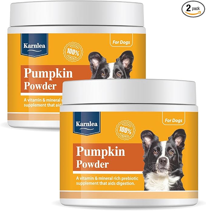Pumpkin Powder for Dogs (2 Pack) | 100% Pure Dog Food Topper | for Gut Health, Fibre, Healthy Stools, Prebiotic, Scooting | 200g