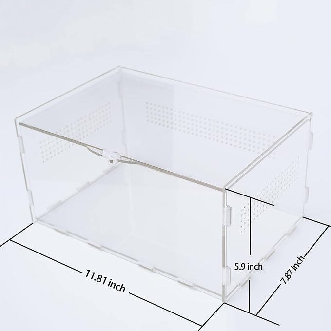 Hermit Crab Cage, Hermit Crab Starter Kit with Tank and 2QT Substrate and a 8 Inch Hideout