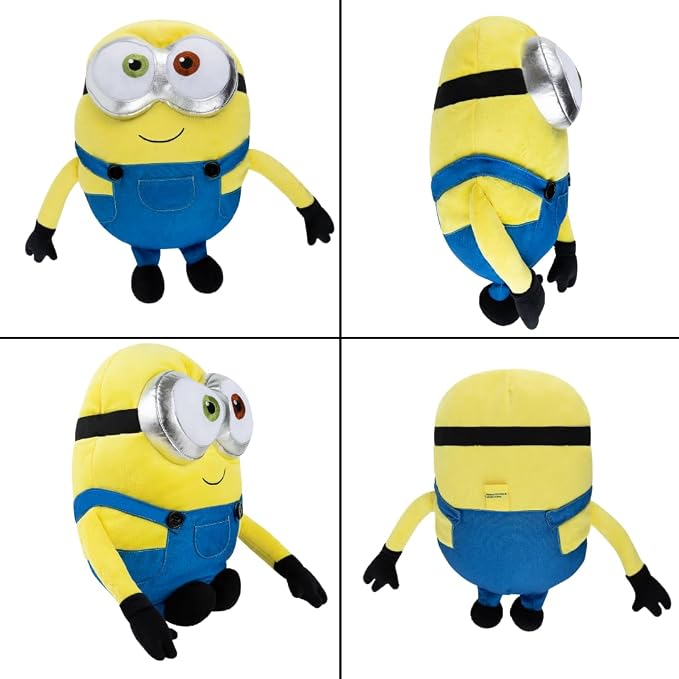 Minions: The Rise of Gru, Bedding Super Soft Plush Bob Cuddle Pillow Buddy, (Official Minions Product) By Franco