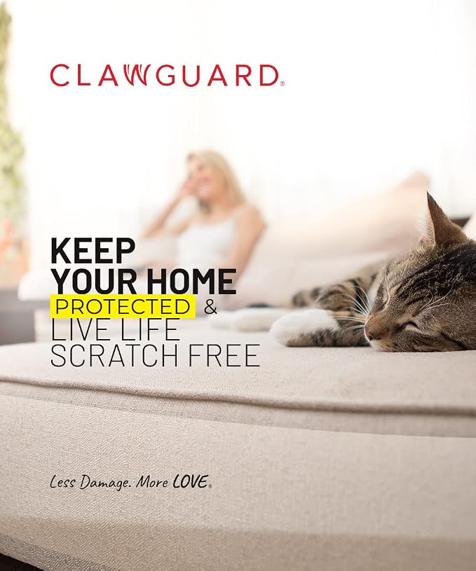 CLAWGUARD Cat Scratch Furniture Protector Tape Dispenser β Anti Scratch Cat Tape for Furniture, Couch Protector from Claws & Deterrent (XL)