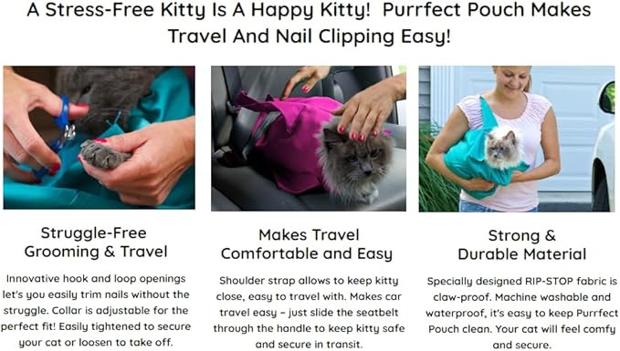PurrFect Pouch The Original AS SEEN ON TV. Comfy Soothing Cat Carrier