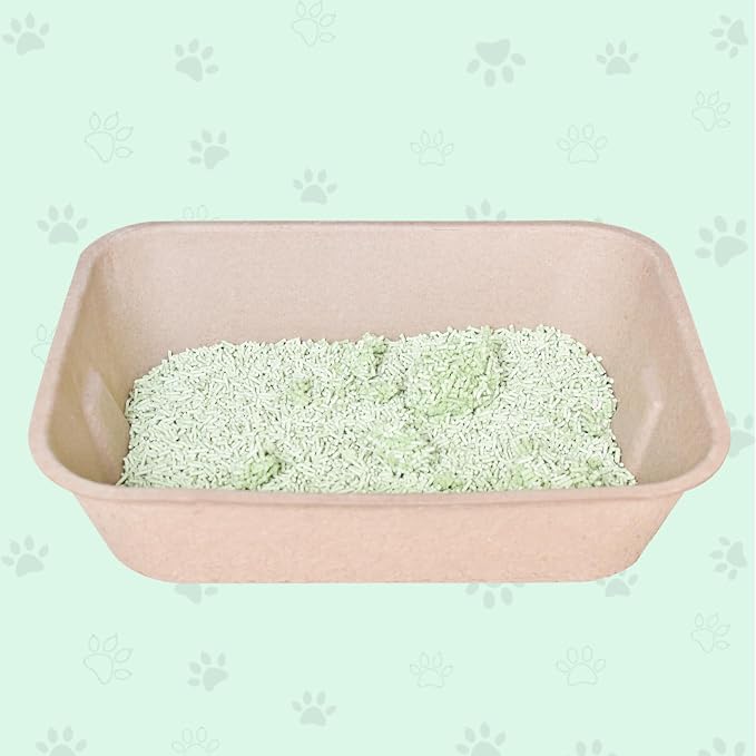 Disposable Cat Litter Box (3-Packs with 1-Towel) Eco Friendly 100% Recycled Paper Cat Tray,16.14 X11.81X3.94 Inch (Brown)