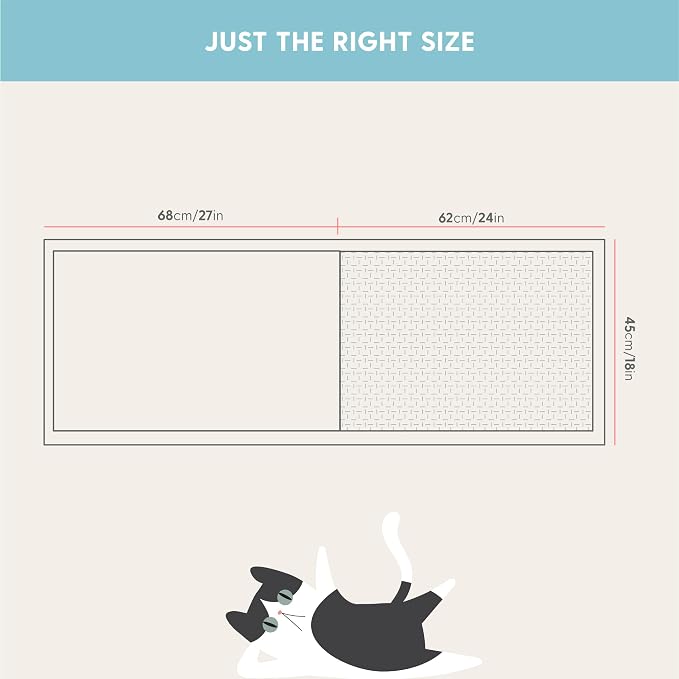 The Cat Ladies Cat Scratch Furniture Protector Mat - Couch Protector from Claws - Anti Scratch Furniture Protectors from Cats Scratching - Sisal Scratcher Pad - Beige