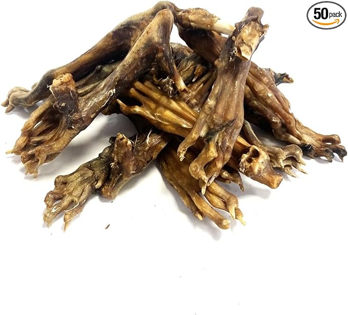 HDP Natural Rabbit Feet Dog Chew Flavor:Rabbit Feet Packs:Pack of 50