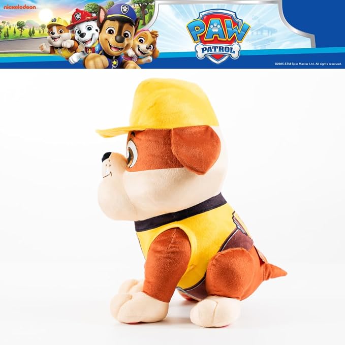 Franco Paw Patrol Rubble Construction Pup Kids Bedding Super Soft Plush Cuddle Pillow Buddy, (Officially Licensed Product)