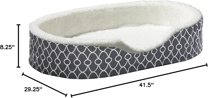 MidWest Homes for Pets Orthoperdic Egg-Crate Nesting Pet Bed w/Teflon Fabric Protector, XL Gray