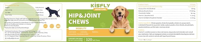 Hip & Joint Chews for Senior Dogs – Advanced Mobility Formula | Glucosamine, chondroitin & MSM soft chews support mobility, flexibility & daily activity for large and aging dogs.