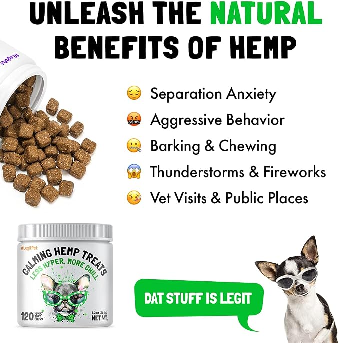 LEGITPET Dog Vitamins & Hip & Joint Supplement & Allergy Relief Chews & Calming Treats Bundle