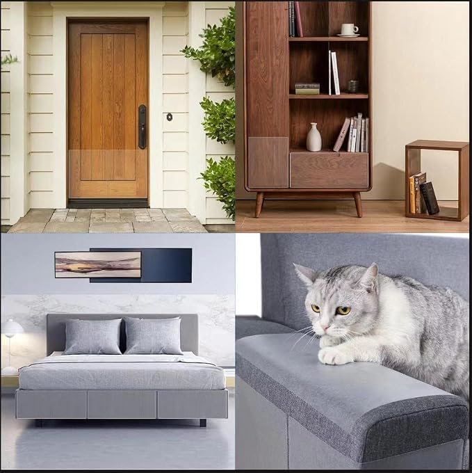 Cat Scratch Furniture Protector, 18PCS, Frosted, Large Area Coverage, Easy to Install, BPA-free, Environmentally Friendly