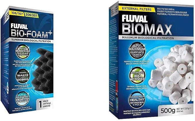 Fluval 106/206 Bio-Foam Biomax Bio Rings - 500 grams/17.63 Ounces