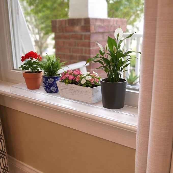 CLAWGUARD Plexiglass Window Sill Protector β Thick Crystal Clear Window Sill Cover & Extender β Window Ledge Protector for Dogs & Cats (29.5in. x 3.25in.)