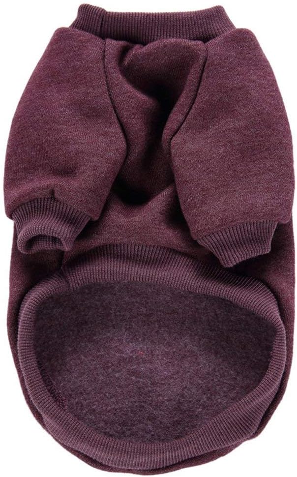 Jecikelon Dog Clothes Dogs Sweater Soft Puppies Clothing Winter Puppy Sweaters Warm Outfit for Dogs Small XXS XS Cat Apparel (Brown, L)