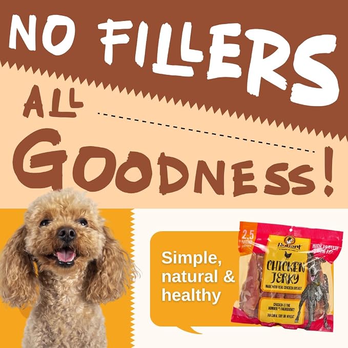 Hubert Pet Duck Jerky Dog Treats, Grain Free, High Protein, Low Fat, 2.5 lb