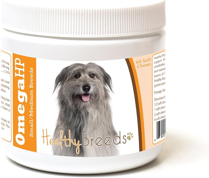 Healthy Breeds Pyrenean Shepherd Omega HP Fatty Acid Skin and Coat Support Soft Chews 60 Count