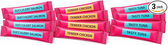 Lickable Cat Treats Squeeze Up - Variety Pack Grain Free for Kittens - 12 Count Kitten Treats Cat Food Topper Cat Tube Treats Lickables Cat Puree Squeeze Ups for Cats Low Calorie Indoor Cat Snacks