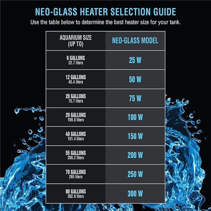 Cobalt Aquatics Neo-Glass Aquarium Heater, 300w (up to 80 gal)