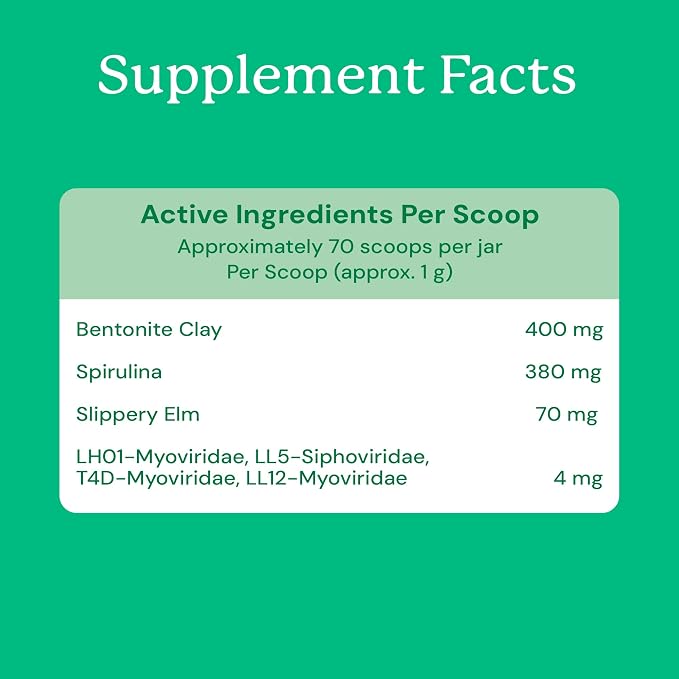 Animal Biome Gut Defend Health Supplement for Dogs & Cats 60g (70 Scoops), Supports Microbiome Balance, Toxin Binding, Natural Pathogen & Digestive Lining Defense, Detox & Immune Support, Food Topper