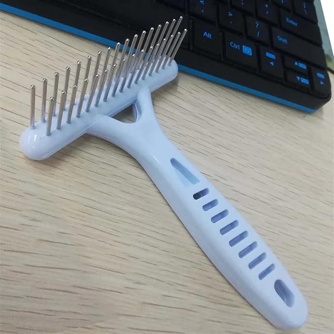 2PCs Pet Dog Brush Short Long Thick Hair Fur Shedding Remove Cat Groom Smooth Rake Comb Cleaning Tool